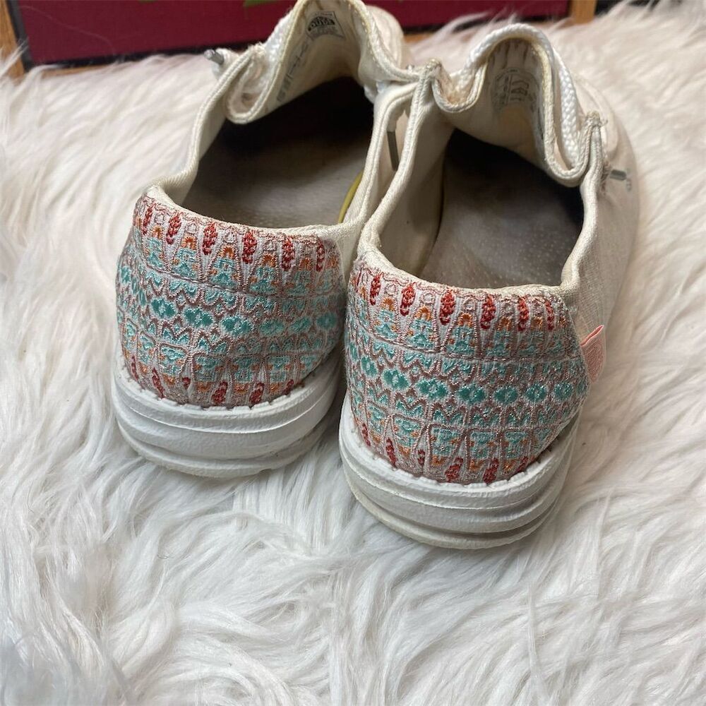 Hey Dude Wendy Flora Women's Floral Slip-On Shoes Size 8 White
